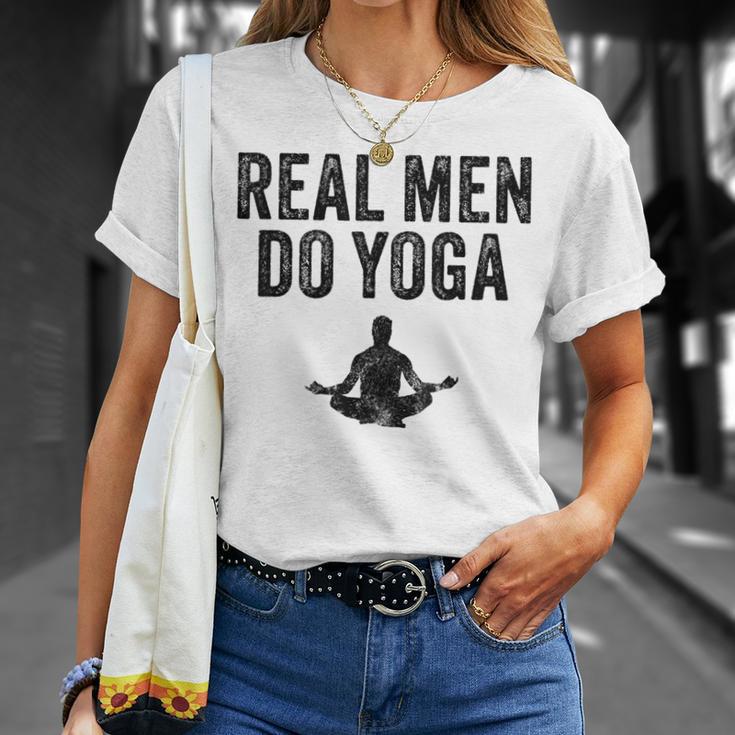 Echte Männer Machen Yoga intage Gray S T-Shirt Geschenke für Sie