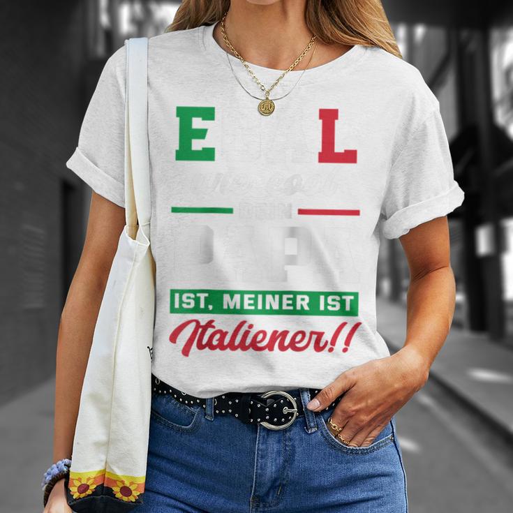 Egal Wie Cool Dein Papa Ist Meiner Ist Italiener Italien Raglan T-Shirt Geschenke für Sie