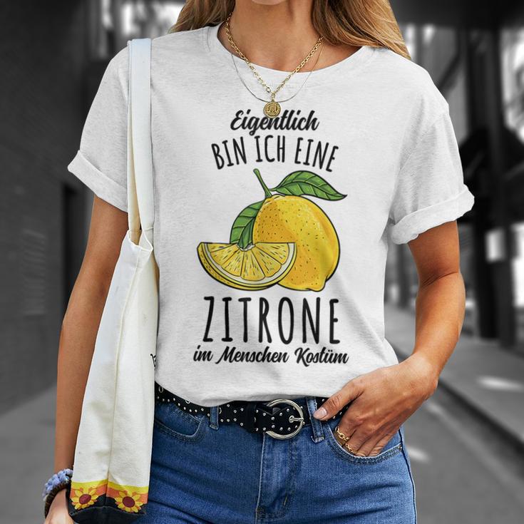 Eigentlich Bin Ich Eine Zitrone Kostüm T-Shirt Geschenke für Sie