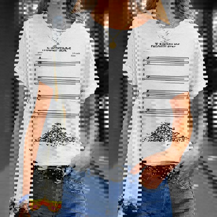 El Sonido Del Silencio Musical Divertido Camiseta unisex Regalos para ella