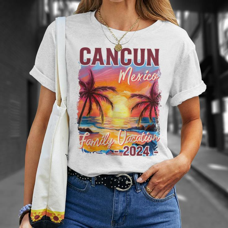 Family Vacation Cancun Mexico 2024 Summer Trip Matching T-Shirt Gifts for Her
