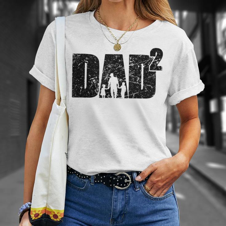 Father's Day Ater Werden Zweifacher Papa Zwei Kinder T-Shirt Geschenke für Sie