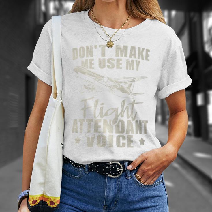 My Flight Attendant Voice Aviation Stewardess Plane Pilot T-Shirt Gifts for Her