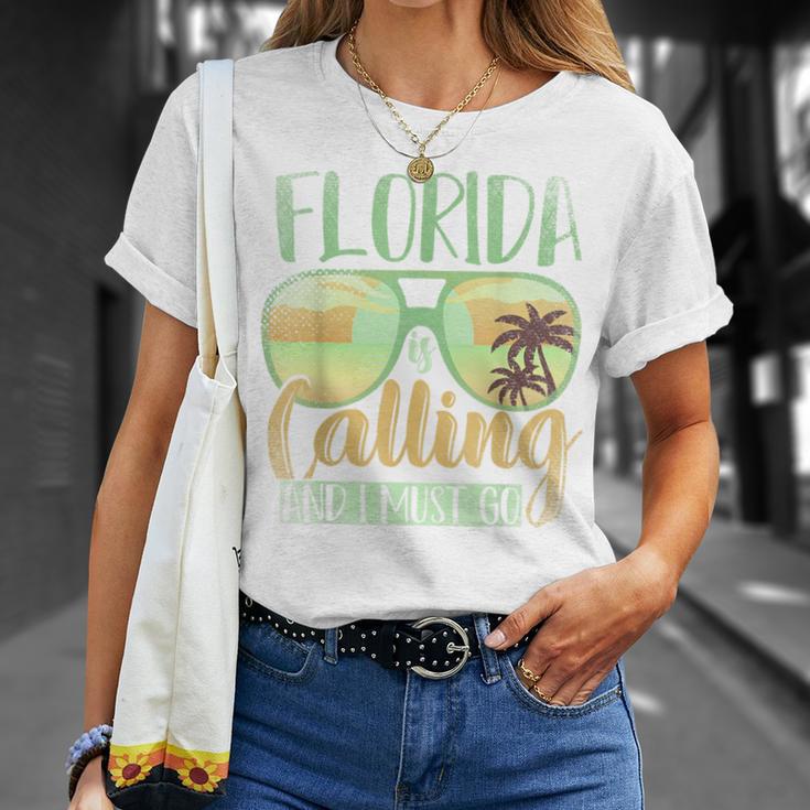 Florida Ruft Mich Und Ich Muss Gehen Florida White T-Shirt Geschenke für Sie