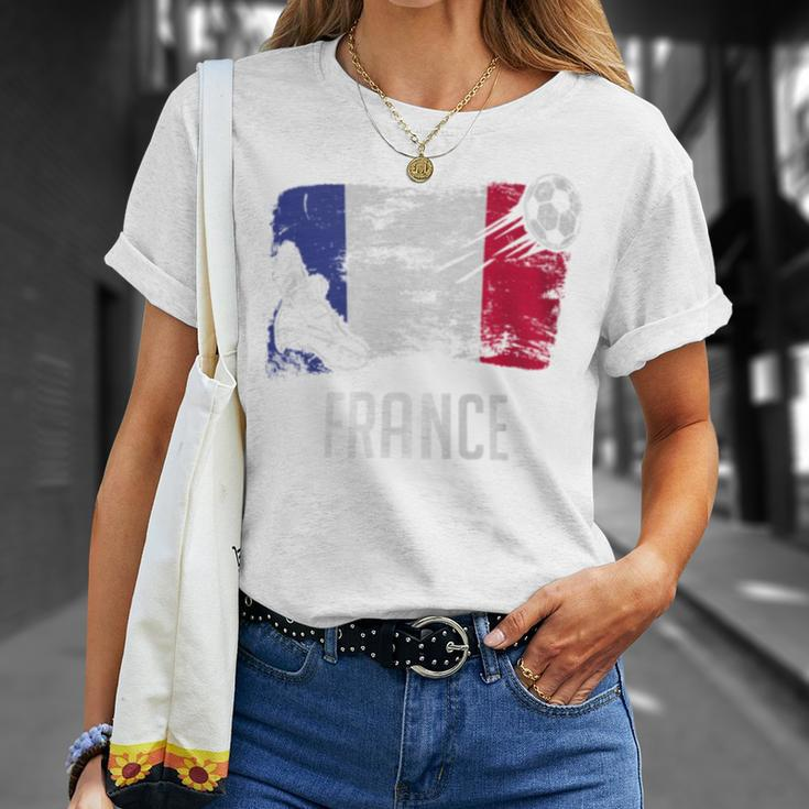 France Flag Jersey French Soccer Team French T-Shirt Gifts for Her