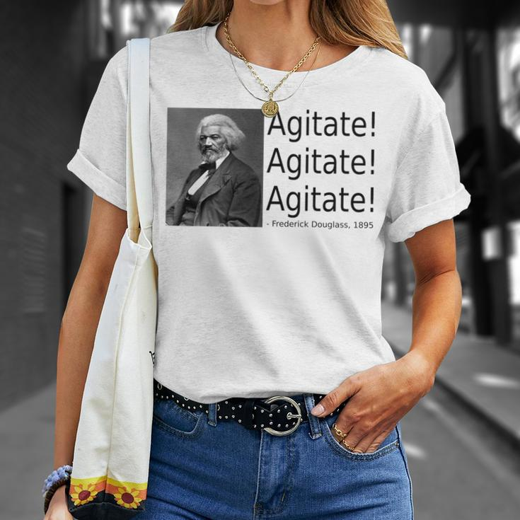 Frederick Douglass Quote Agitate Agitate Agitate T-Shirt Gifts for Her