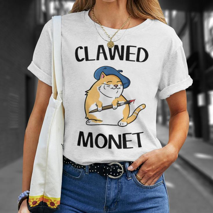 Cat French Artist Painting Clawed Monet T-Shirt Gifts for Her