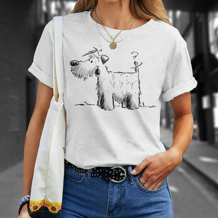 Dog Motif For Schnauzer Or Terrier Lovers T-Shirt Geschenke für Sie