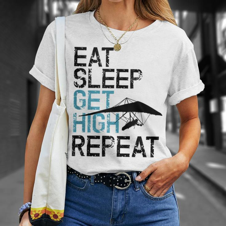 Hang Gliding Eat Sleep Get High T-Shirt Gifts for Her