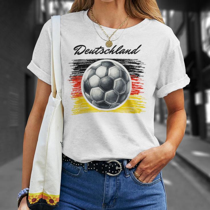 Fussball Fußball Mannschaft Flagge Deutschland Fan T-Shirt Geschenke für Sie