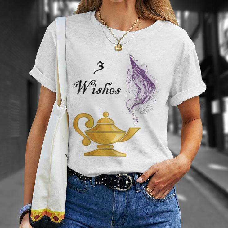 Genie Lamp 3 Wishes Jinni Graphic With Sayings T-Shirt Gifts for Her