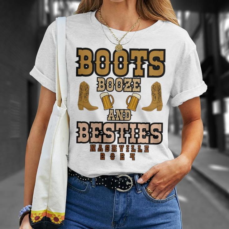 Girls Trip Nashville 2024 Boots Booze & Besties Weekend T-Shirt Gifts for Her