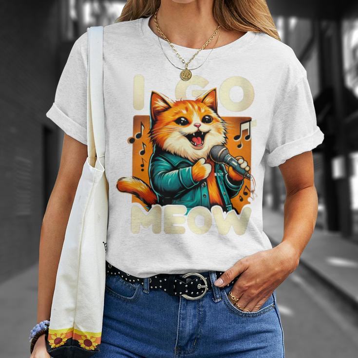 I Go Meow Cat Owner Singing Cat Meme Cat Lovers T-Shirt Gifts for Her