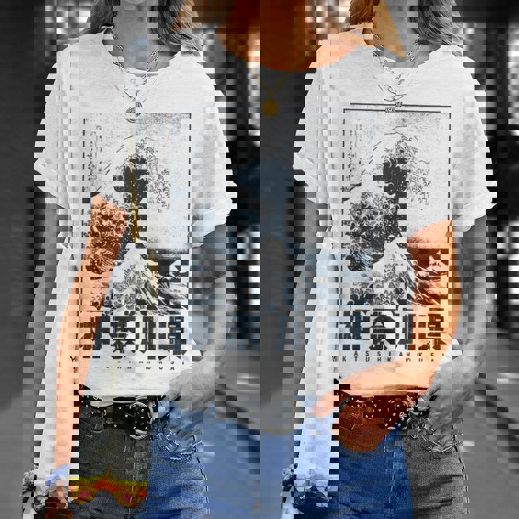 Gran Ola De Kanagawa Japón Arte Estética Japonesa Camiseta unisex Regalos para ella