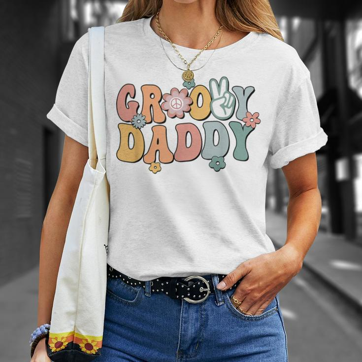 Groovy Daddy Retro Dad Matching Family 1St Birthday Party T-Shirt Gifts for Her