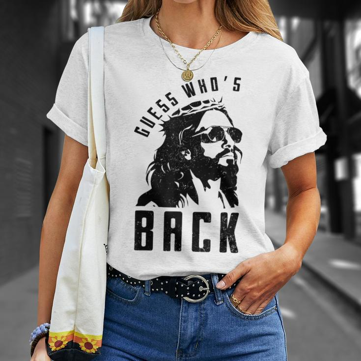 Guess Who's Back Back Again Good Friday Easter Jesus Faith T-Shirt Gifts for Her