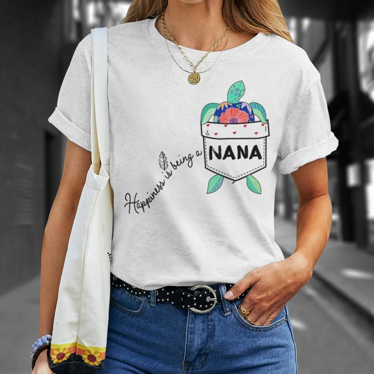 Happiness Is Being A Nana Sea Turtle Ocean Animal T-Shirt Gifts for Her