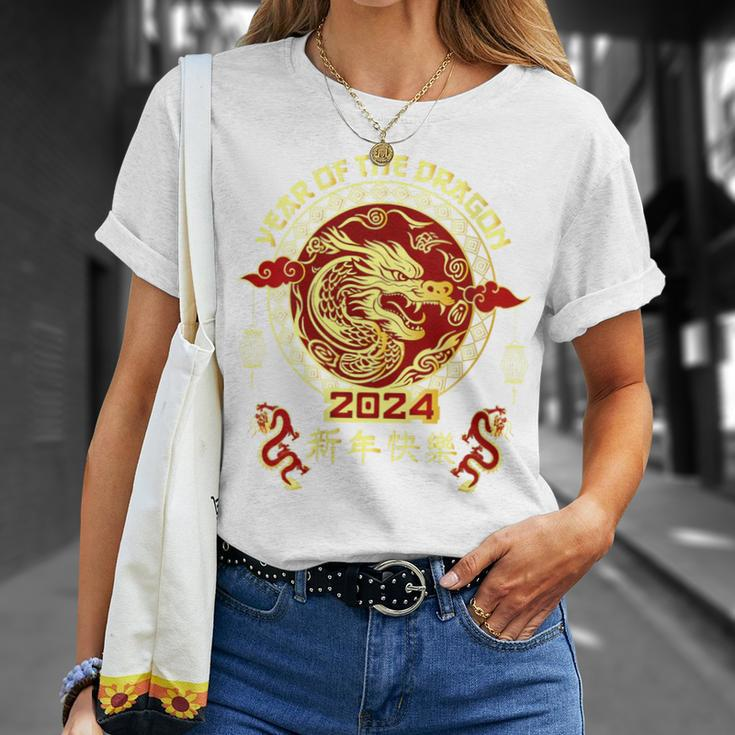 Happy Chinese New Year 2024 Year Of The Dragon 2024 Vintage T-Shirt Gifts for Her