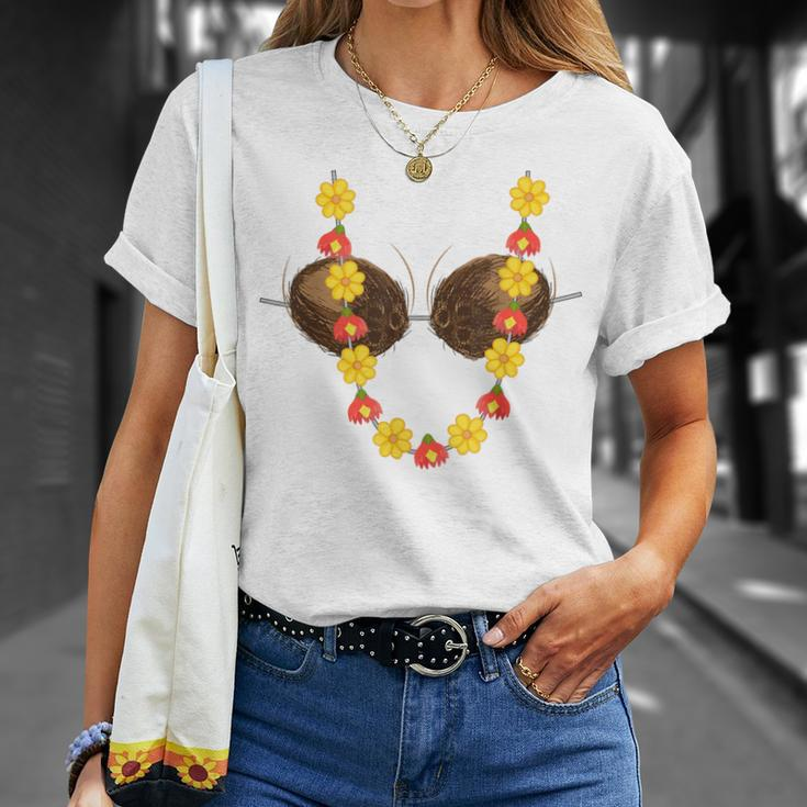 Hawaiian Coconut Bra Cool Tropical Coco T-Shirt Gifts for Her
