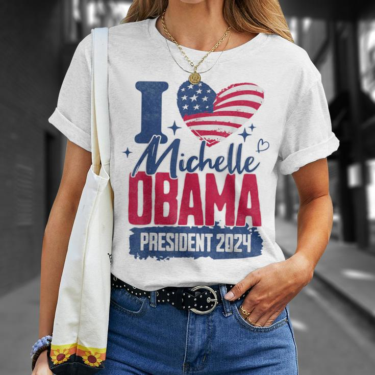 I Heart Michelle Obama 2024 For President Retro Election T-Shirt Gifts for Her