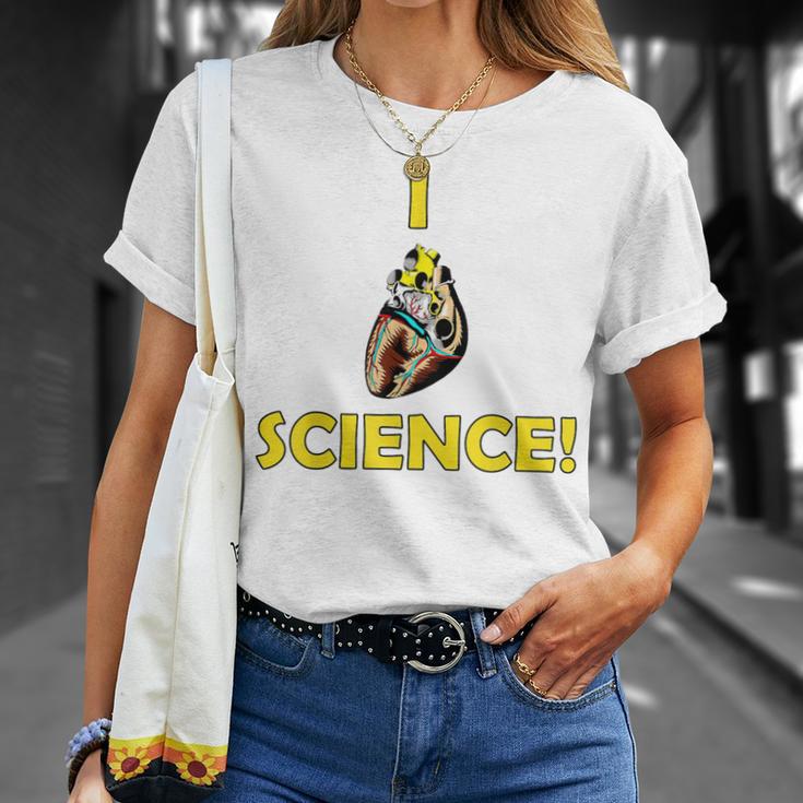 I Heart Science Love Teacher Nerd Meme Human T-Shirt Gifts for Her