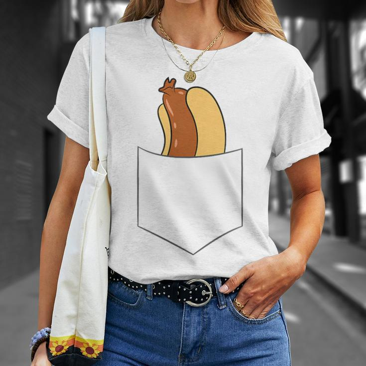 Hotdog In A Pocket Love Hotdog Pocket Hot Dog T-Shirt Gifts for Her