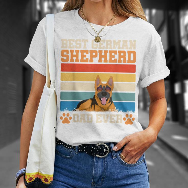 Hunde Papaatertag Geschenk Retro Deutscher Schäferhund T-Shirt Geschenke für Sie