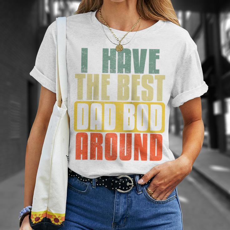 Ich Habe Den Besten Papa Bod Rund Um intage Father's Day Raglan T-Shirt Geschenke für Sie