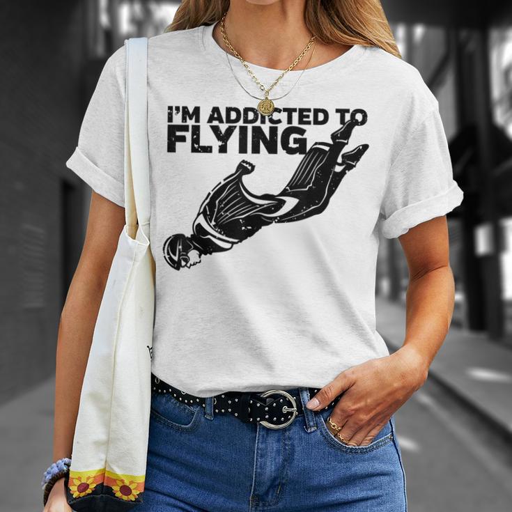 I'm Addicted To Flying Wingsuit Skydiving T-Shirt Gifts for Her