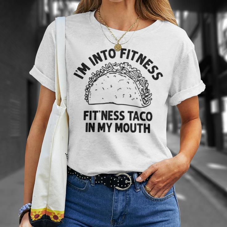 I'm Into Fitness Taco In My Mouth Taco Womens T-Shirt Gifts for Her