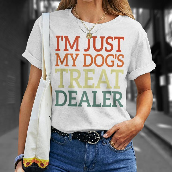 I'm Just My Dog's Treat Dealer Retro Vintage Dog Lover T-Shirt Gifts for Her