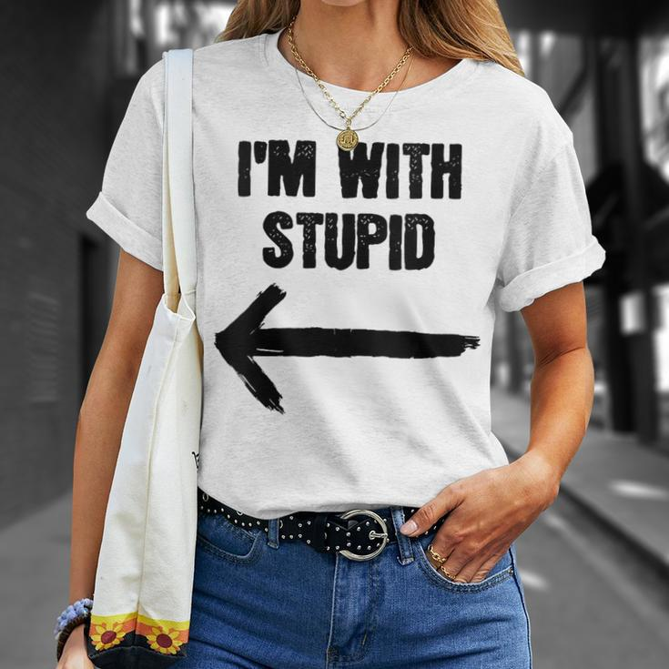 I'm With Stupid Right Arrow T-Shirt Gifts for Her