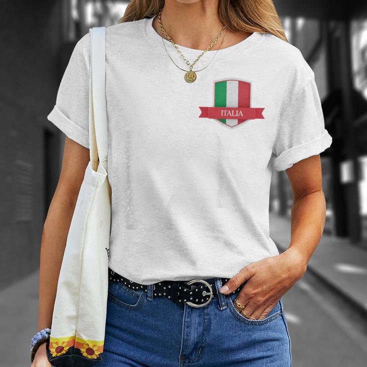 Italienische Flagge Buchstabe I Und A Italien Italia Rot T-Shirt Geschenke für Sie