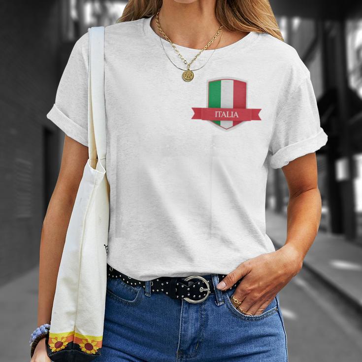 Italienische Flagge Buchstabe I UndItalien Italia T-Shirt Geschenke für Sie