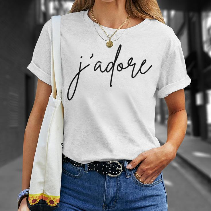 J'adore French Words T-Shirt Gifts for Her