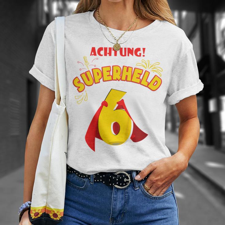 Kinder Achtung Dieser Superheld Ist Jetzt 6 Jahre Old T-Shirt Geschenke für Sie