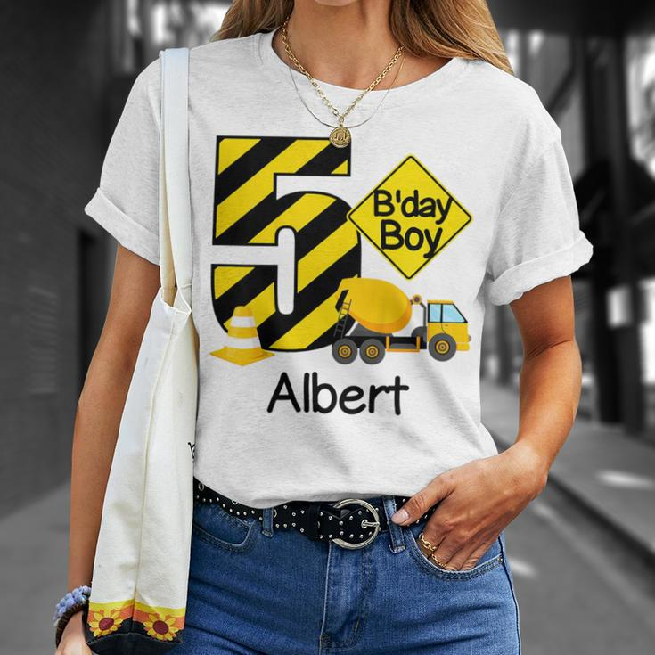 Kinder Bau Albert Boys 5 Geburtstag Party Zum 5 Geburtstag 5 Jahre T-Shirt Geschenke für Sie
