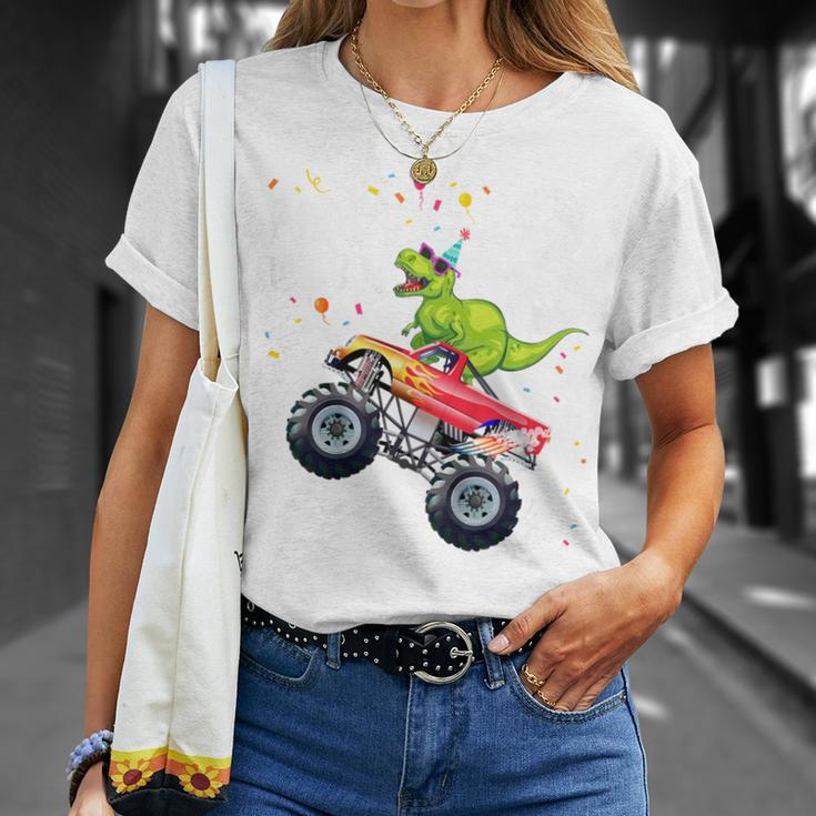 Kinder Geburtstag 3 Jahre Dinosaurier Monster Truck Jungen Mädchen T-Shirt Geschenke für Sie