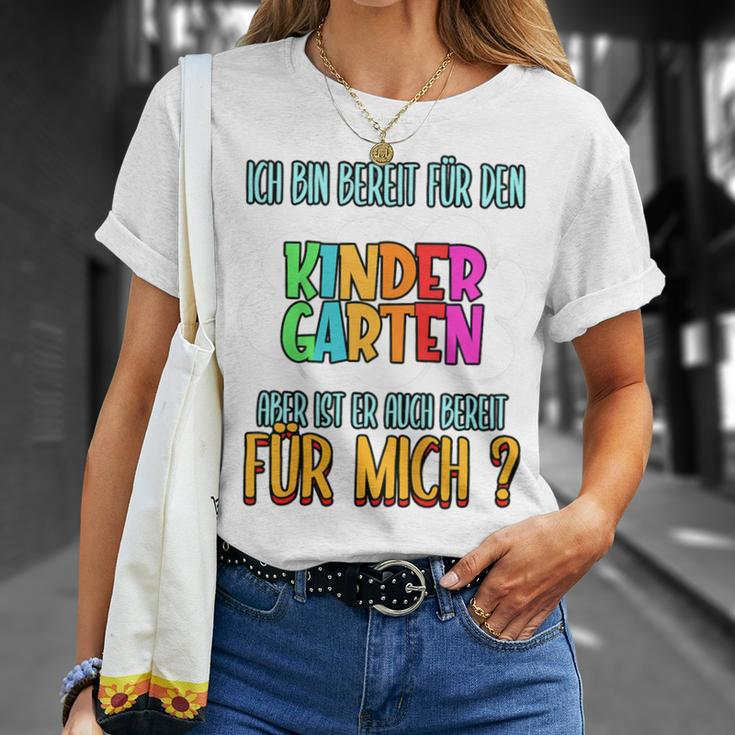 Kinder Ich Bin Ready Für Den Kindergarten Aber Ist Er Auch Bereit I T-Shirt Geschenke für Sie