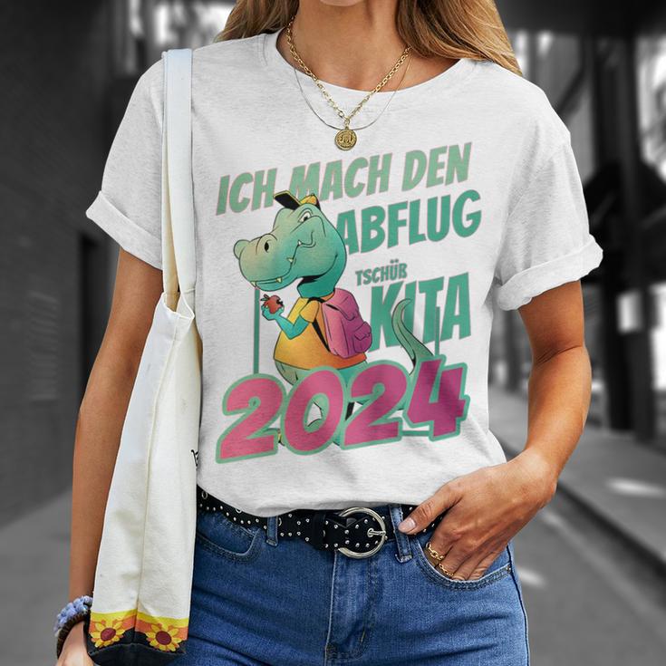 Kinder Ich Mach Den Abflug 2024 Schulkind Einschulung Schule T-Shirt Geschenke für Sie