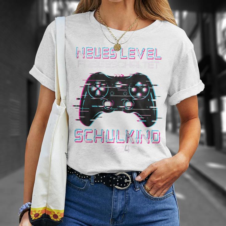 Kinder Neues Level Preigeschaltet Schulkind 2024 Einschulung Gaming T-Shirt Geschenke für Sie