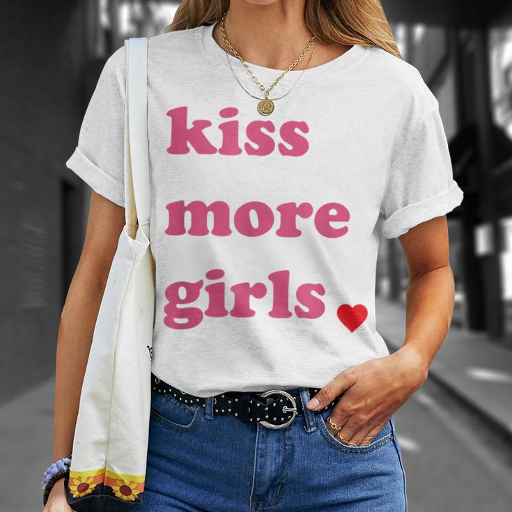 Kiss More Girls Cute Lgbt Lesbian Bisexual Pride T-Shirt Gifts for Her