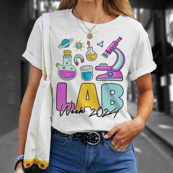 Lab Week 2024 Laboratory Tech Medical Technician Scientist T-Shirt Gifts for Her