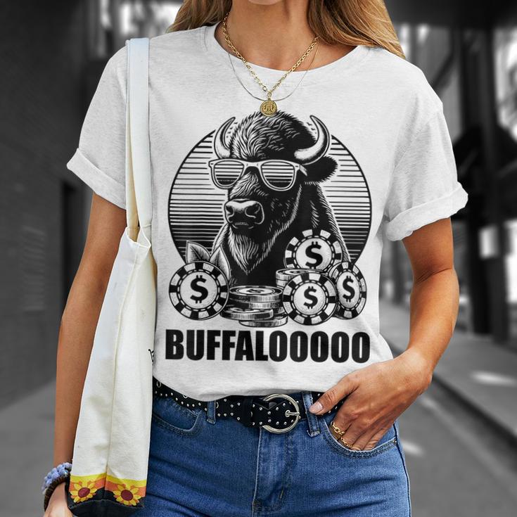 Lucky Buffalo Casino Slot Machine Buffalooooo Gambling T-Shirt Gifts for Her