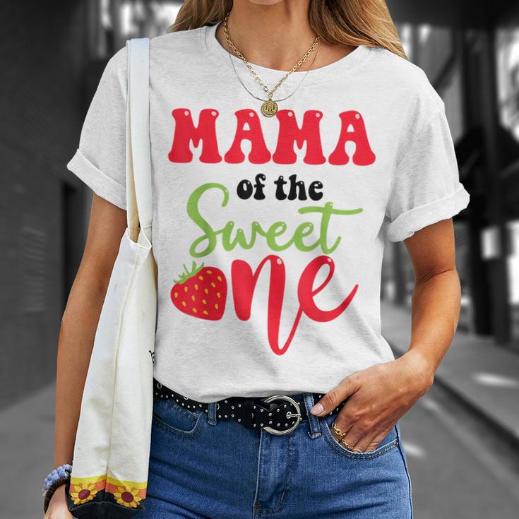 Mama Of The Sweet One Strawberry Summer First Birthday T-Shirt Gifts for Her