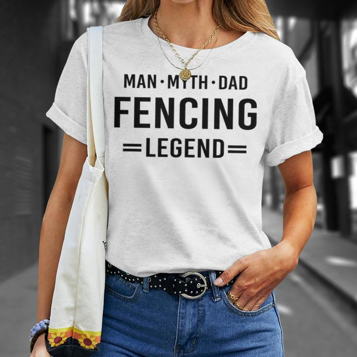 Man Myth Legend Dad Fencing T-Shirt Gifts for Her