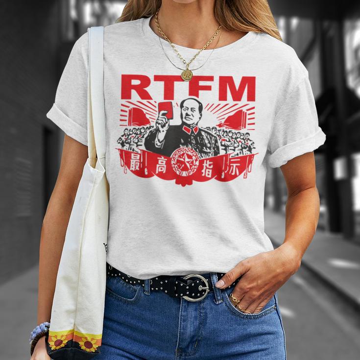 Mao Rtfm Meme Blue T-Shirt Geschenke für Sie