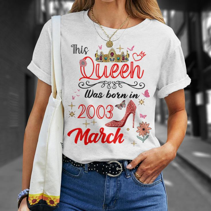 March 2003 Birthday This Queen Was Born In March 2003 T-Shirt Gifts for Her