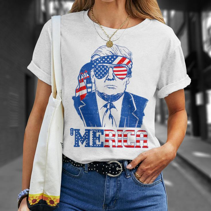'Merica Donald Trump Trump 4Th Of July American Flag T-Shirt Gifts for Her