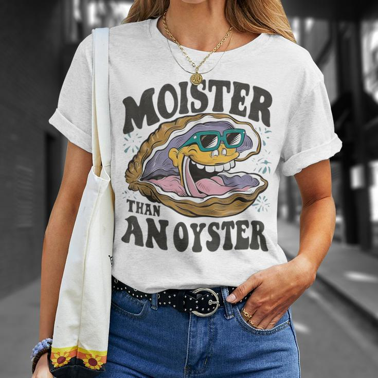 Moister Than An Oyster Shucker Shellfish Lover T-Shirt Gifts for Her